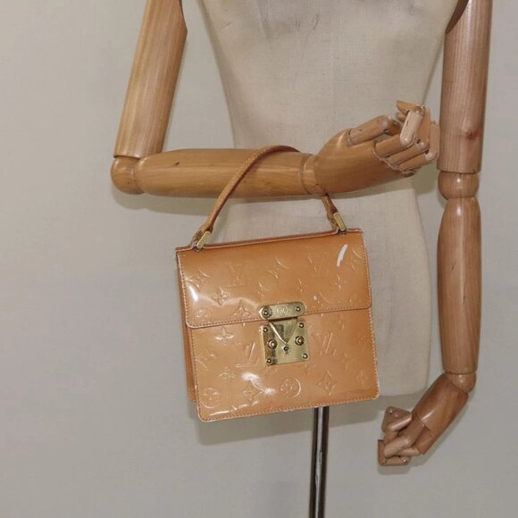 LOUIS VUITTON Vernis Spring Street Hand Bag Marshmallow Pink M91033 Auth BD1853 - Picture 3 of 16